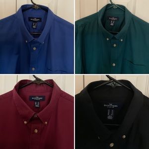 LOT of 4 Lands’ End Button Down Performance Twill Long Sleeved Shirts XL